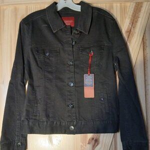 NWT Liverpool Medium Black Rinse Stretch Denim Jacket